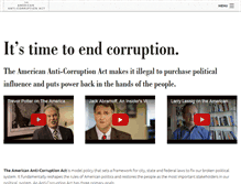 Tablet Screenshot of anticorruptionact.org